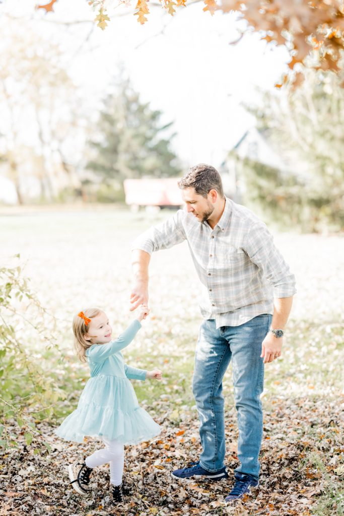 daughter dances with dad Holiday Mini Session | Flemington NJ Mini Sessions | The Cosmillo Family