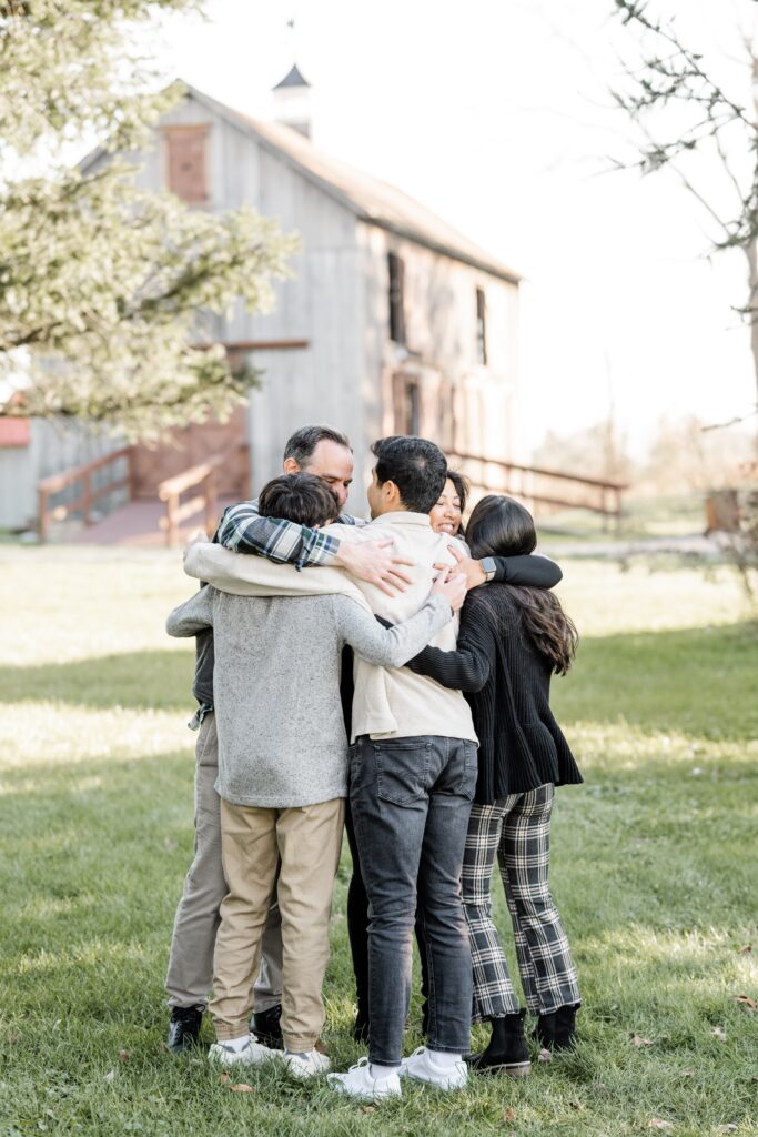 run in for a group hug with Golden Heart Photography